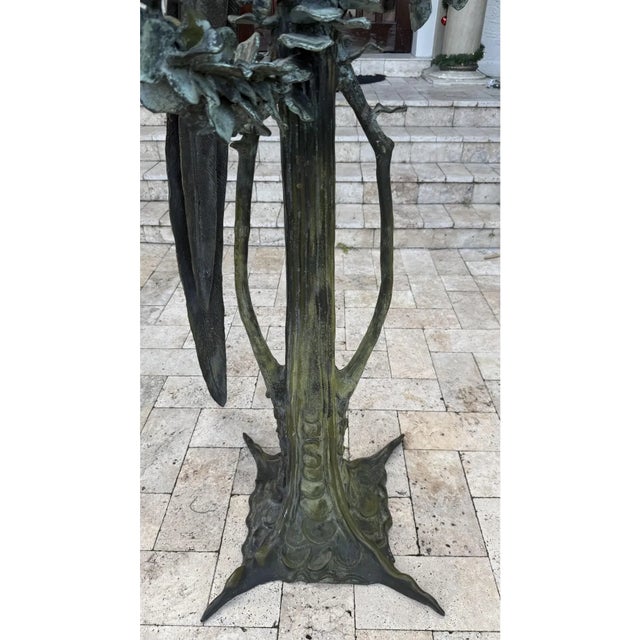 Mid 20th Century Monumental Signed Bronze Phoenix Sculpture by P. J. Moser – 68" Tall For Sale - Image 15 of 16
