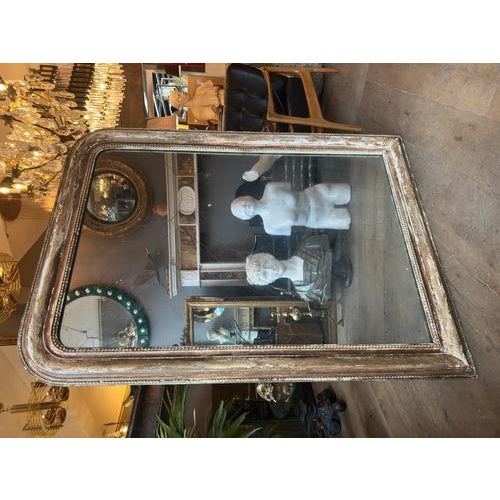 Mid 19th Century Large Antique French Louis Philippe Gold Gilt Mirror, 1850 For Sale - Image 5 of 18