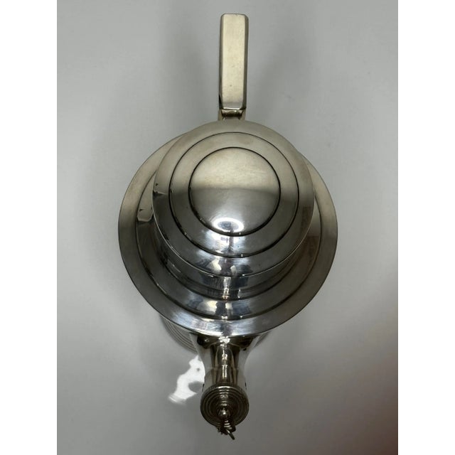 1930s English Silver Plate Mappin & Webb Art Deco Cocktail Shaker Designed by Keith Murray For Sale - Image 9 of 11