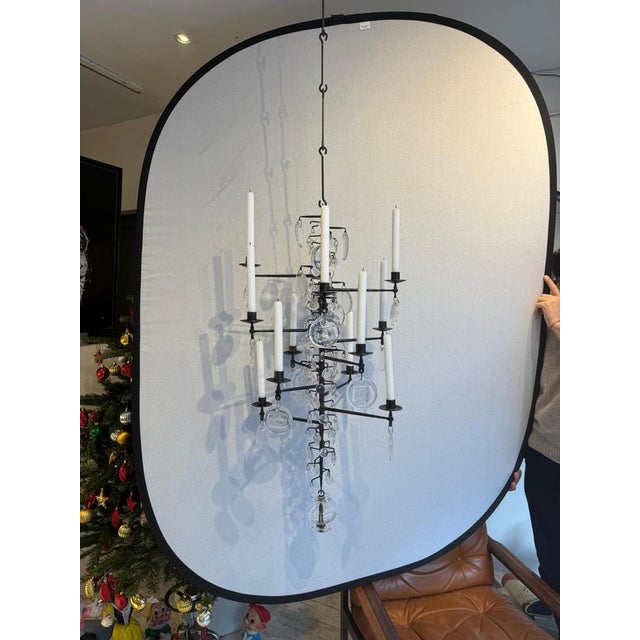 Chandelier by Erik Höglund for Kosta Boda, 1960 For Sale - Image 6 of 10