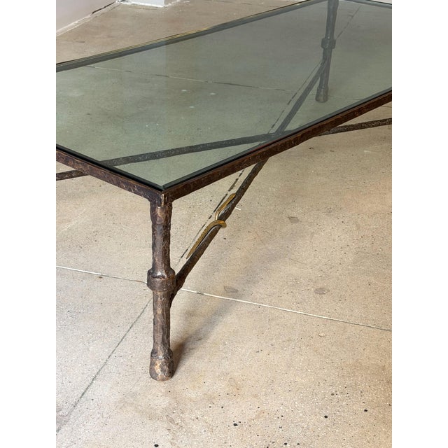 Bronze Christopher Chodoff “Etruscan” Bronze and Glass Coffee Table For Sale - Image 8 of 11