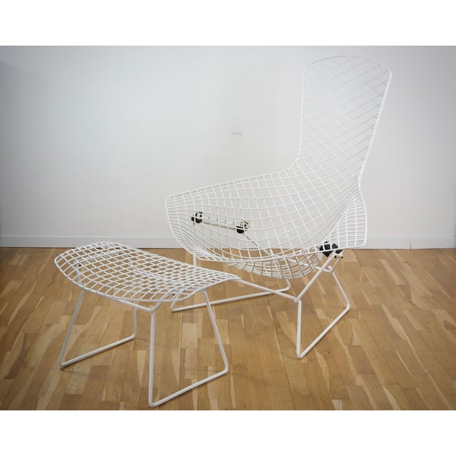 Set of Bird Chair with Ottoman by Harry Bertoia for Knoll International, 1980s For Sale - Image 10 of 10