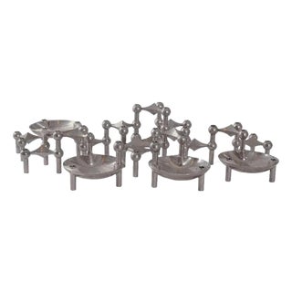 Vintage Fritz Nagel & Ceasar Stoffi Candlestick by BMF C1960s, Set For Sale