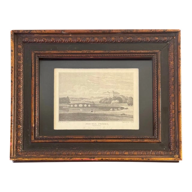 Antique Engraving of Nostell Priory, Yorkshire | Framed Architectural Print by j.p. Neale | English Heritage Art For Sale