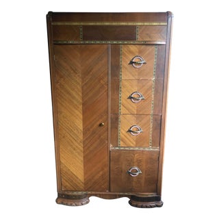 Art Deco Chifforobe Gentlemen's Closet For Sale