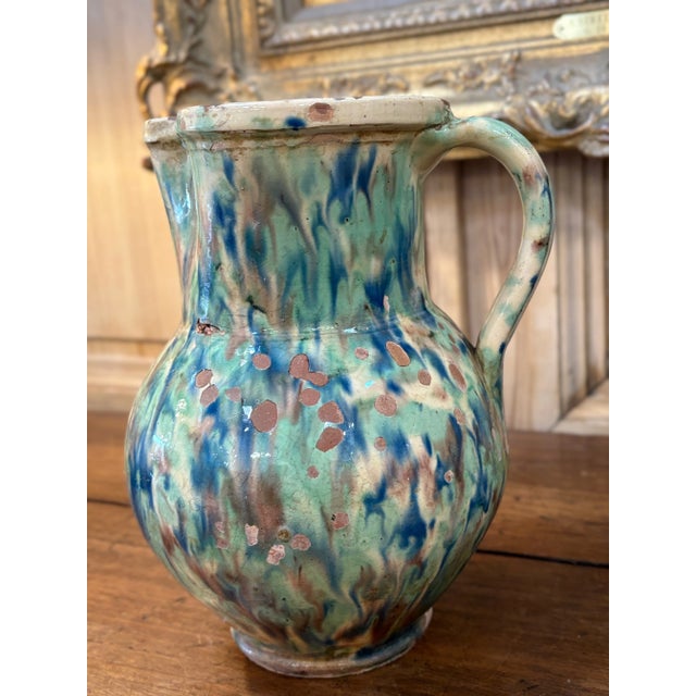 Late 19th Century 19th Century French Jaspe Glazed Pitcher For Sale - Image 5 of 8