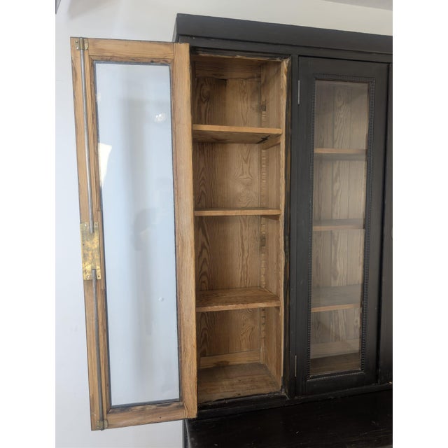 Art Nouveau Glazed Display Cabinet in Wood, 1930s For Sale - Image 6 of 14