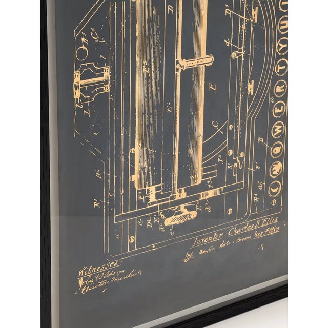 C.S. Ellis, Typewriter Diagram, Print, Framed For Sale - Image 10 of 13