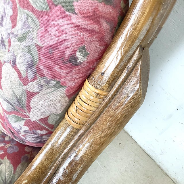 Vintage Sculptural Rattan & Bentwood Swivel Lounge Chair For Sale - Image 16 of 18