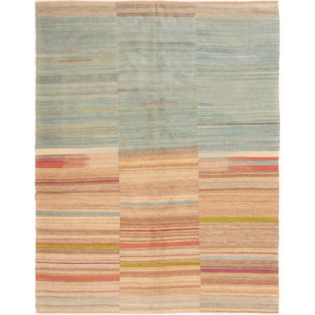 Textile 2010s Vintage Persian Beige and Brown Multicolor Wool Kilim by Rug & Kilim For Sale - Image 7 of 7