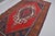 1950s Vintage Anatolian Wool Area Rug, Bold Red Field With Navy Blue Geometric Medallion For Sale - Image 5 of 10