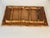 Vintage tortoise bamboo rattan table tray breakfast Folding.