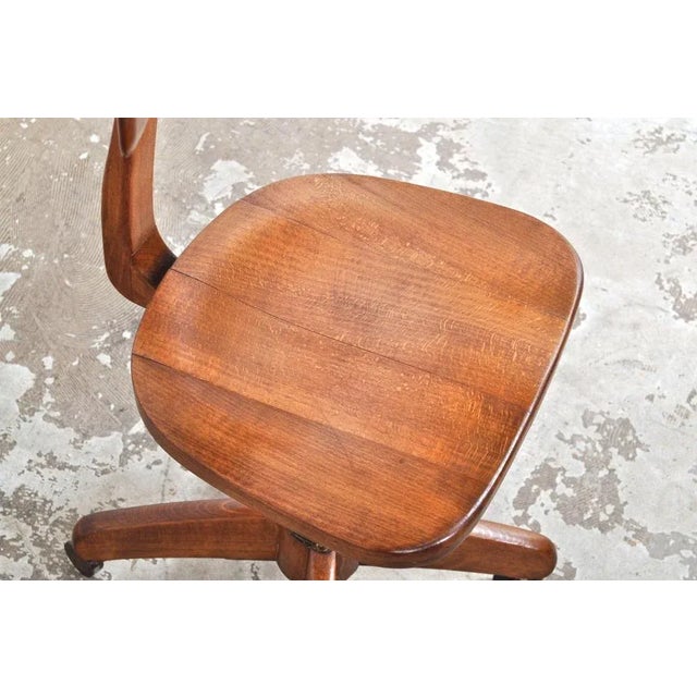 Vintage Desk Chair on Wheels by Albert Stoll for Stoll Giroflex, 1930s For Sale - Image 9 of 13