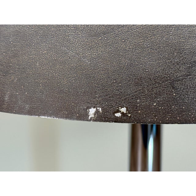 Vintage Mid Century Modern Egon Hillebrand Chrome Table Lamp With Sculptural Gray Shade, c.1970's For Sale - Image 11 of 11