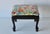Mid 20th Century Vintage Vibrant Floral Needlepoint Footstool Ottoman Mid-Century For Sale - Image 5 of 14
