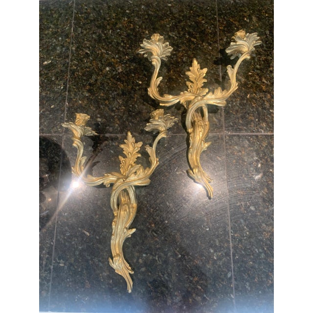 Brass Glo-Mar Wall Sconces Candle Holders - A Pair For Sale - Image 8 of 8