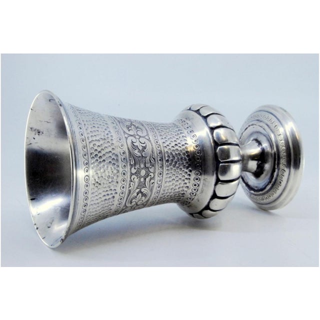 Hammered and Fluted Silver Chalice For Sale - Image 4 of 9