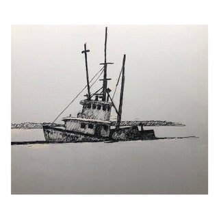 1970s Caribbean Shrimp Boat by Hayward Cirker For Sale