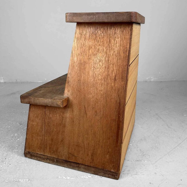 Brown Fumidai Wooden Step, 1960s For Sale - Image 8 of 12