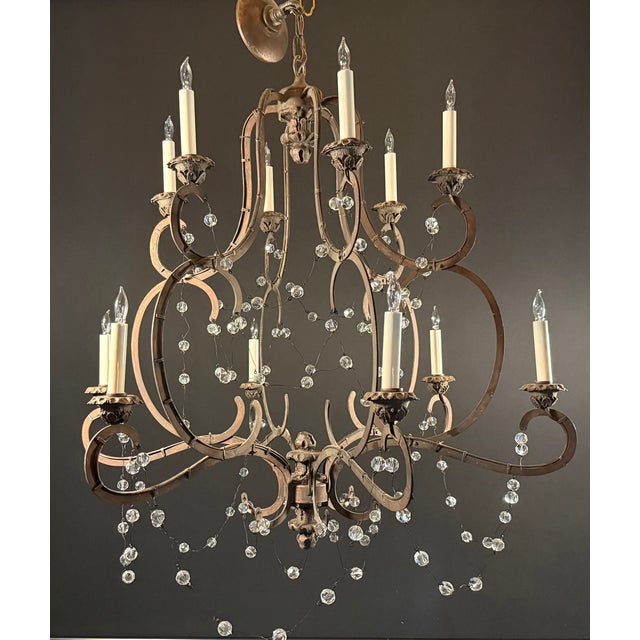 Visual Comfort Visual Comfort & Co. “Lombardy” 12-Light Crystal Chandelier by Niermann Weeks – Signature Collection For Sale - Image 4 of 15