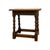 This vintage-style wooden side table features hand-carved fan arches along the apron and turned baluster legs anchored by...