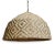 Tribal Rattan Diamond Weave Tribal Pendant Light Large For Sale - Image 3 of 9