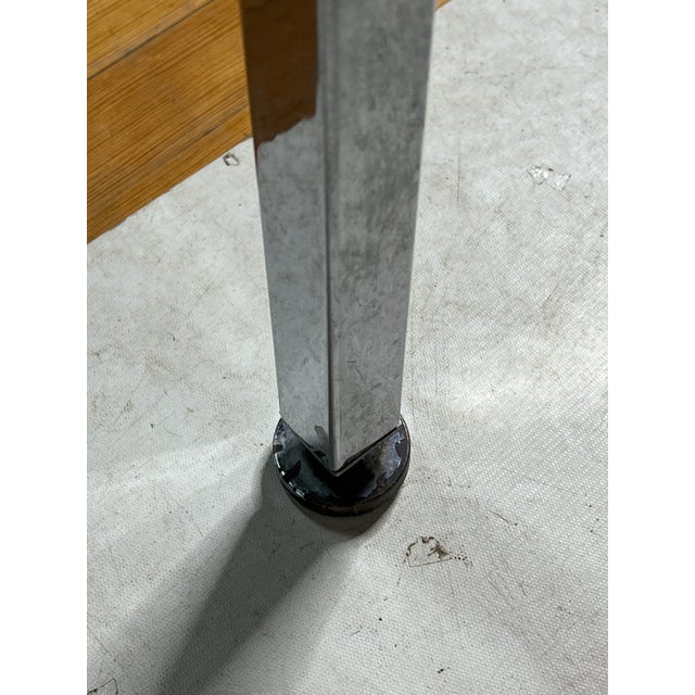 1960s Vintage Red Drawers Chrome Leg Office Desk in the Style of Herman Miller For Sale - Image 5 of 11