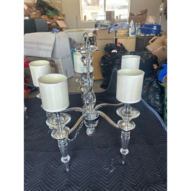 2010s Kingswell 5 Light Chandelier & Two Wall Sconces For Sale - Image 5 of 7