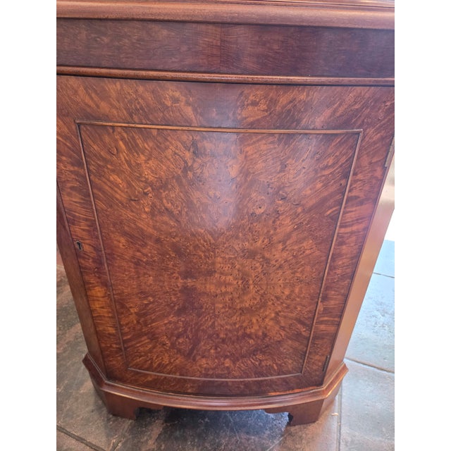 Auburn Late 20th Century Chippendale Gothic Small Carpathian Burl Elm Cupboard Corner Cabinet For Sale - Image 8 of 10