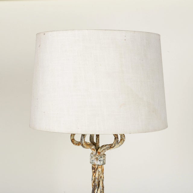 A Continental Painted Steel Floor Lamp For Sale - Image 4 of 8