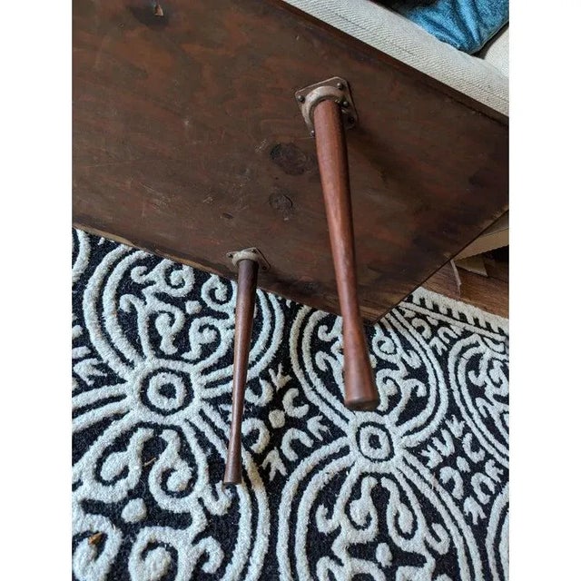 1960s Martz Style Ceramic Tile Inlaid Walnut Coffee Table For Sale - Image 4 of 9