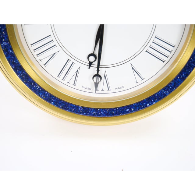 Stone Tiffany & Co. Gilt Bronze and Marble Desk Clock, Circa 1960 For Sale - Image 7 of 9