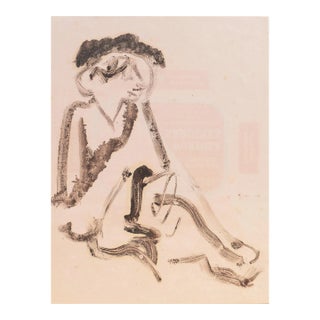 'Woman Seated' by Victor Di Gesu, Paris, Louvre, Académie De La Grande Chaumière, San Francisco Art Association, Los Angeles County Museum of Art For Sale