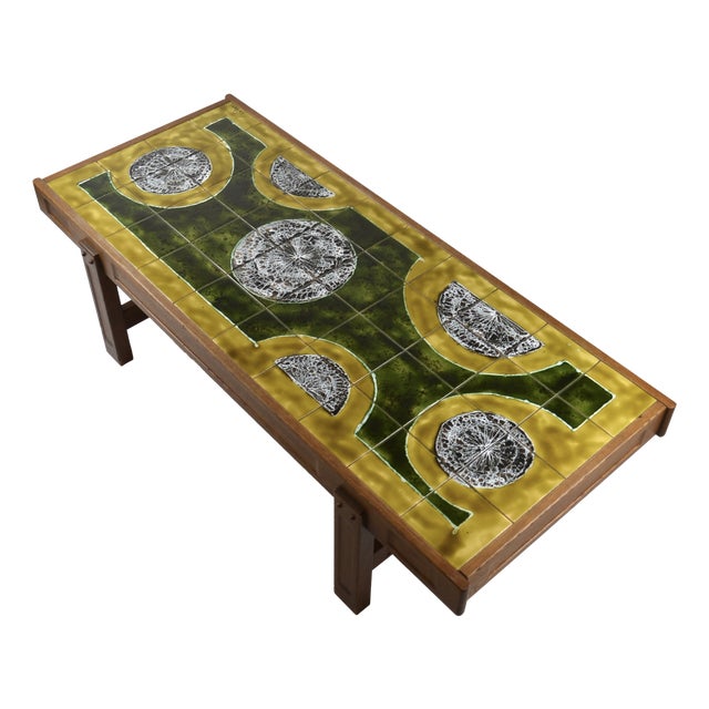 Ceramic Coffee Table by Jean Dasti, Vallauris, France, 1950s For Sale