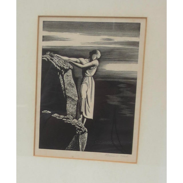 1930s Rockwell Kent Girl on a Cliff Signed Print 1930 For Sale - Image 5 of 7