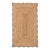 5x7Ft. Grey Wave Scallop Jute Rug For Sale