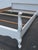 White French Shabby Chic Painted White Carved Full Size Bed 6446 For Sale - Image 8 of 14