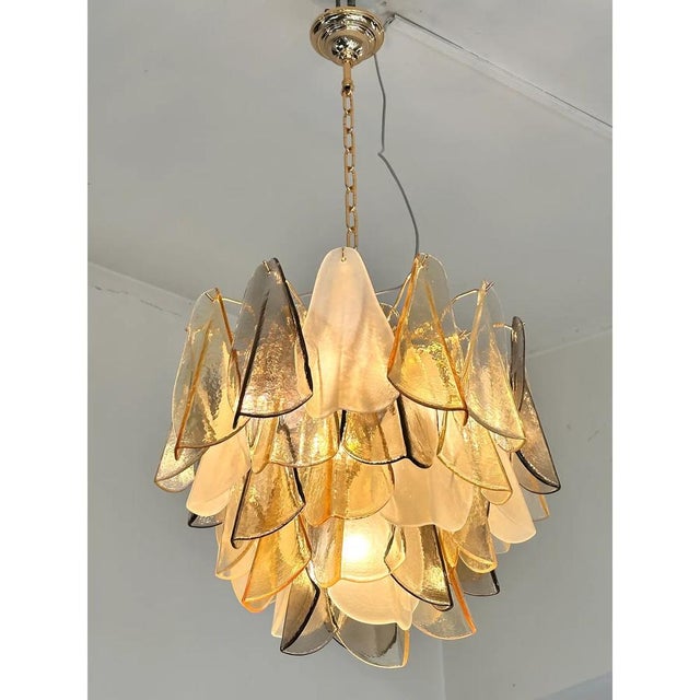 Amber Rondini Murano Chandelier by Simoeng For Sale - Image 4 of 10