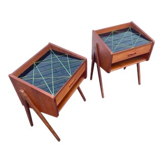 Danish Modern Side or End Tables - a Pair For Sale