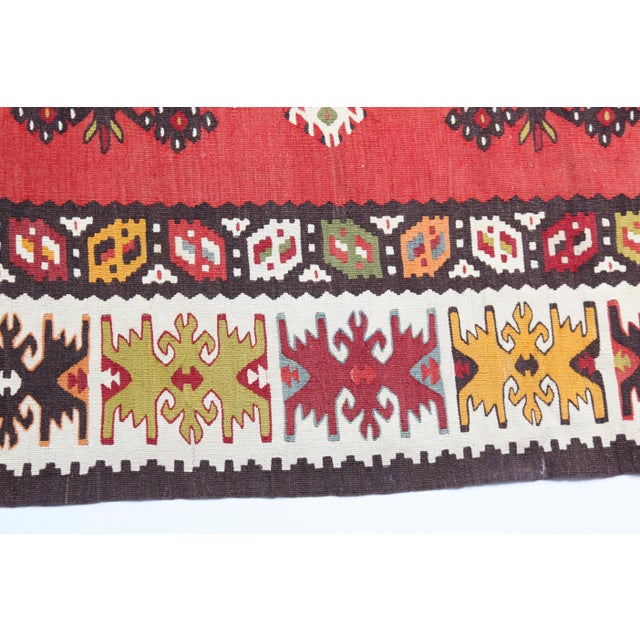 1900s Handwoven Antique Sarkoy Kilim - Fine, Detailed Weave- 5′8″ × 10′8″ For Sale - Image 11 of 12
