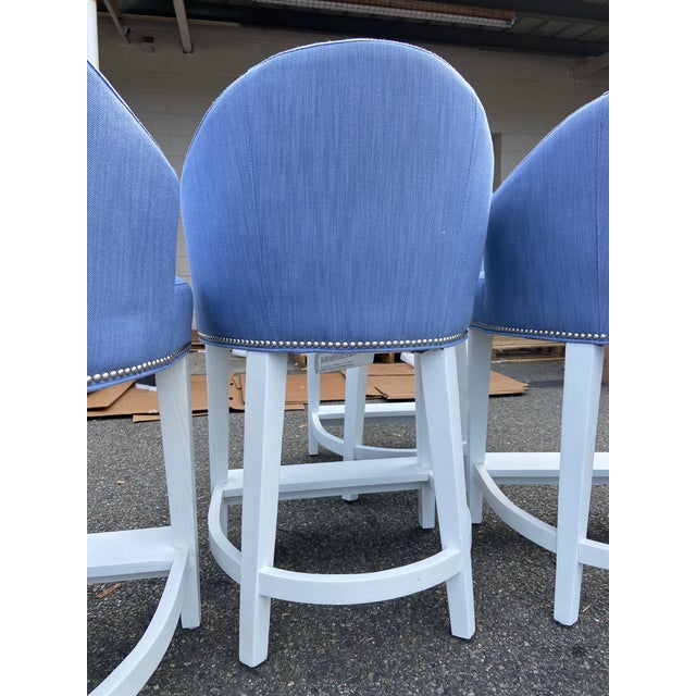 Lee Industries Counter Stools With Perennials Performance Fabric Chairish