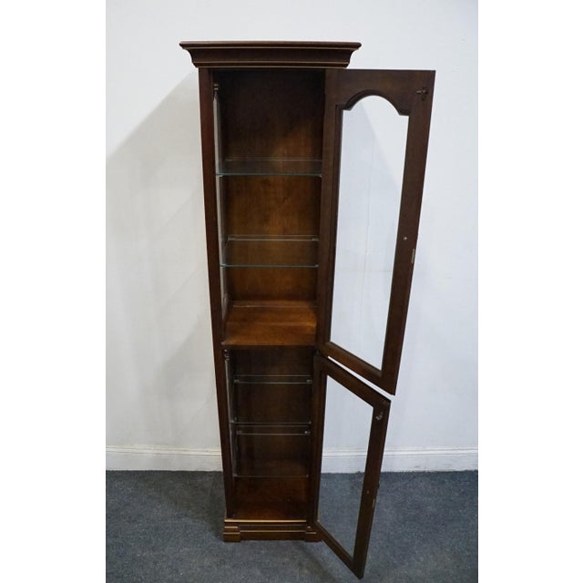 Late 20th Century Jasper Cabinet Traditional Style 16" Petite Lighted Display Curio Cabinet 337-1-N - Olde Fruitwood Finish For Sale - Image 5 of 12