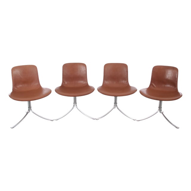Scandinavian PK9 by Poul Kjaerholm for Kold Christensen, 1960s, Set of 4 For Sale