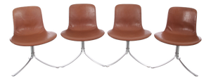 Scandinavian PK9 by Poul Kjaerholm for Kold Christensen, 1960s, Set of 4