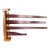 Vintage Wooden Swing-Arm Wall-Mounted Quilt or Towel Rack in Likely Oak and Mahogany. For Sale