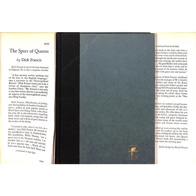 FRANCIS, Dick [247] pp. Harper & Row, Publishers 1969 First U.S. Edition 8 3/8" x 6"