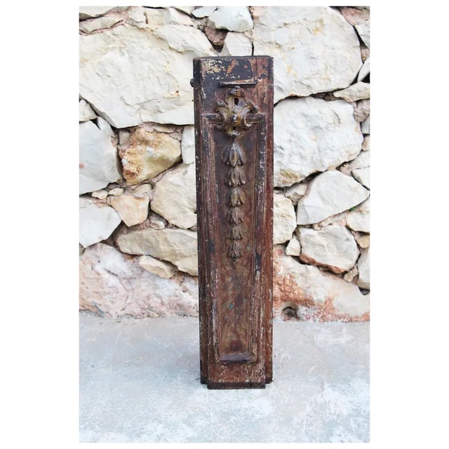 Origin: Portugal. Circa: 18th Century. Material: Polychrome wood. Condition: Some flaws, cracks and chips. Age weathered...