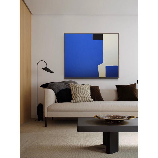 Early 21st Century Bodasca, Minimalist Blue Composition, 2025, Acrylic on Stretched Canvas For Sale - Image 5 of 13