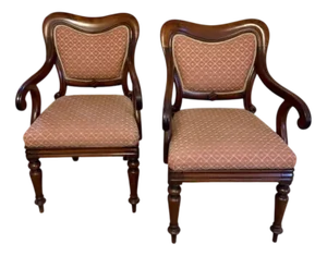 Set of Mahogany Desk Chairs, 1870s