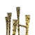 Paul Evans Mid 20th Century Brutalist Nine-Light Candelabra Menorah With Sculptural Molten Gold Metal After Paul Evans For Sale - Image 4 of 8